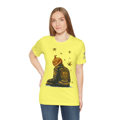 Pumpkin Head HIGH ROLLER Halloween T-Shirt - Premium Cannabis Culture Apparel