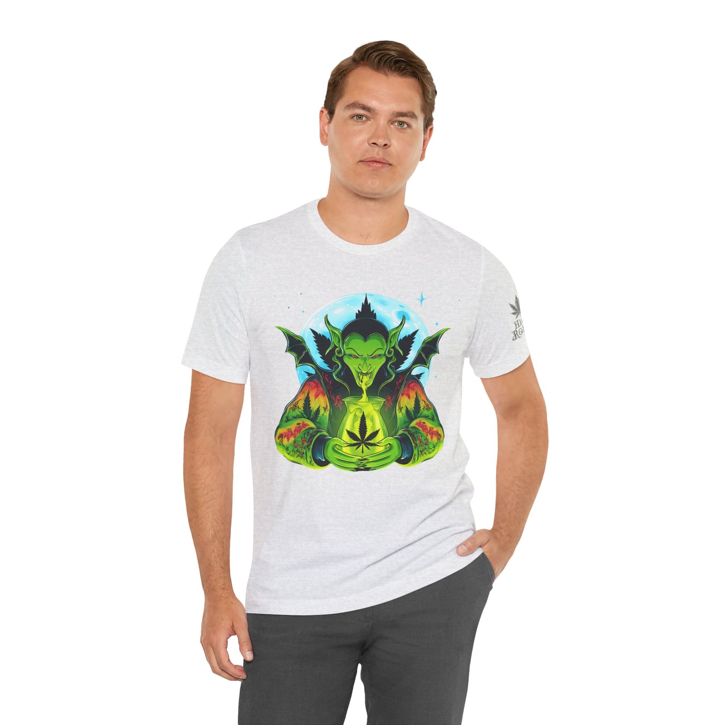 Mystic Dragon Guardian Cannabis Meditation T-Shirt - Premium Psychedelic 420 Apparel