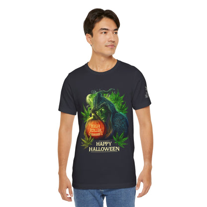 Cannabis Witch's Brew Halloween T-Shirt - Premium Spooky 420 Black Edition Apparel"