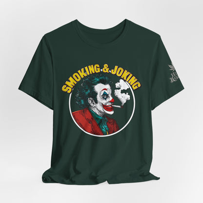 Smoking & Joking T-Shirt - Premium Airlume Cotton Cannabis Villain Pop Art Tee
