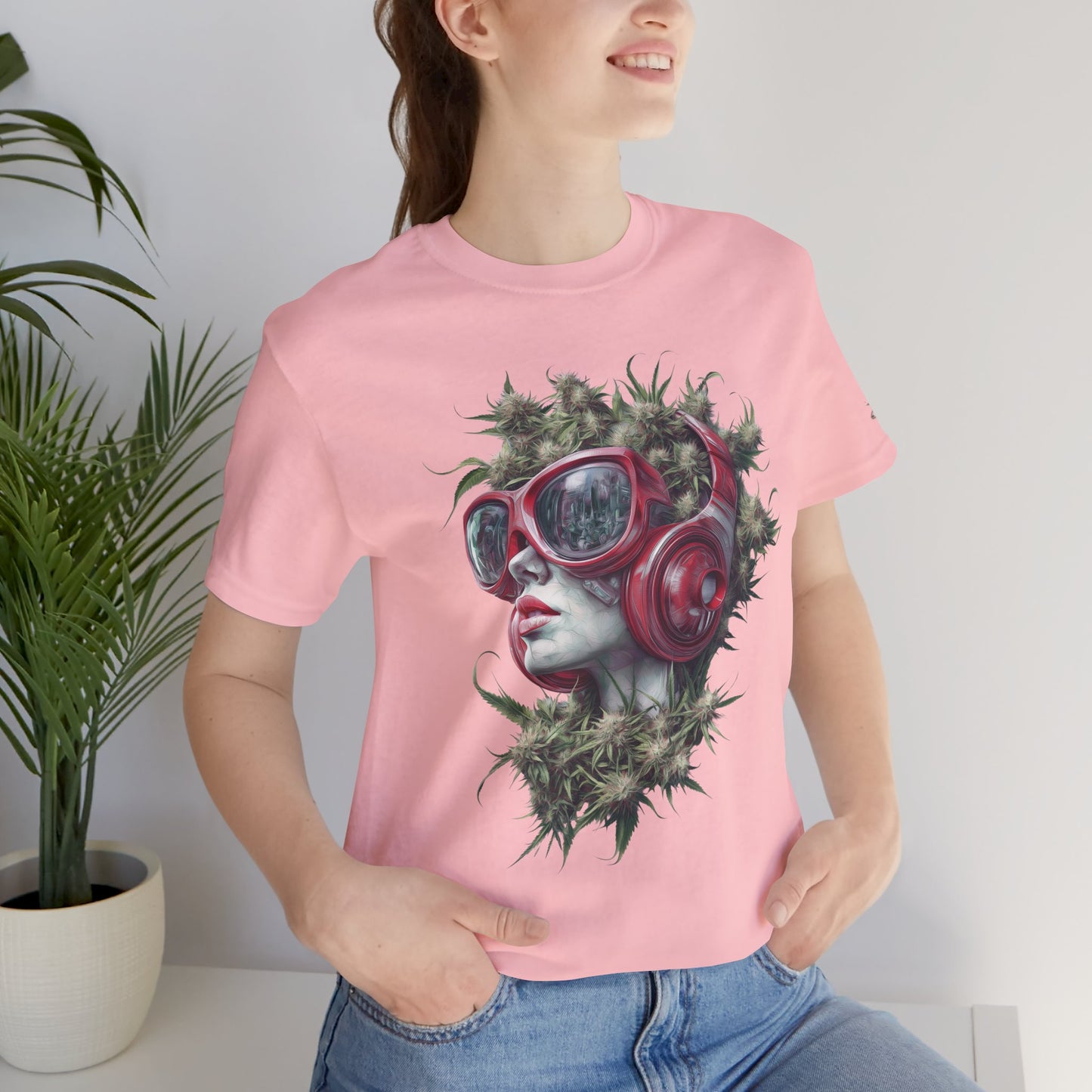 Vibes & Vision Tee - Premium Airlume Cotton Cannabis Culture Surreal Music Art