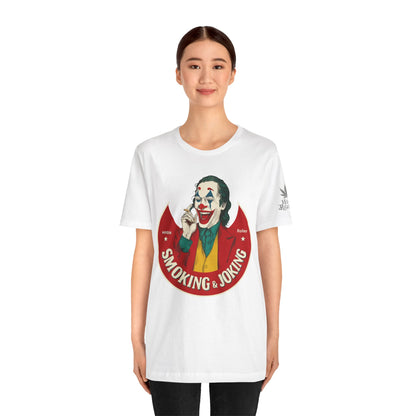 High Roller Villain T-Shirt - Premium Airlume Cotton Cannabis Joker Badge Art Tee