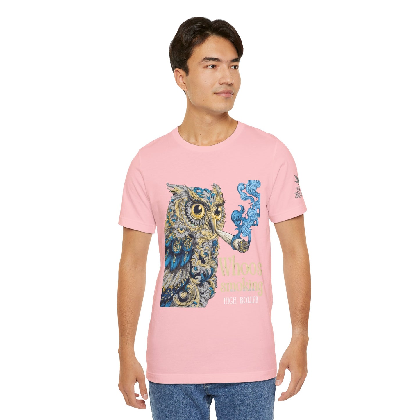 Baroque Owl Tee - Premium Airlume Cotton Cannabis Culture Ornate Bird Art