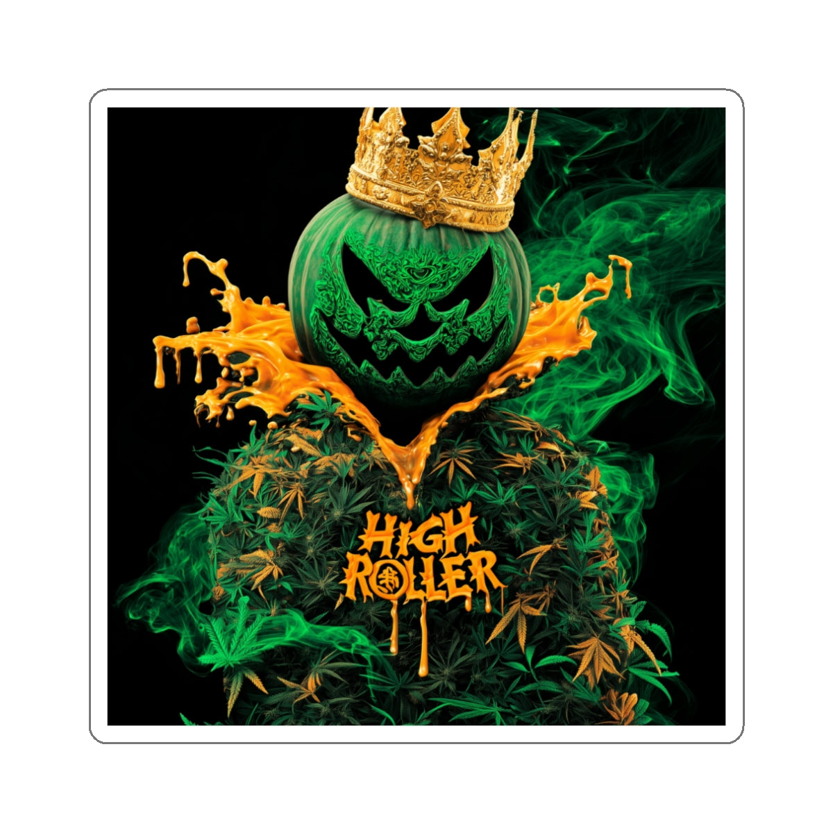 Luxury Jack O'Lantern with Gold Crown - Vegas Style October Collection