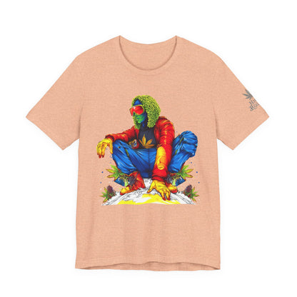 High Roller Rainbow Squat Cannabis T-Shirt - Premium 420 Psychedelic Street Art Colorful Lifestyle Statement Apparel"