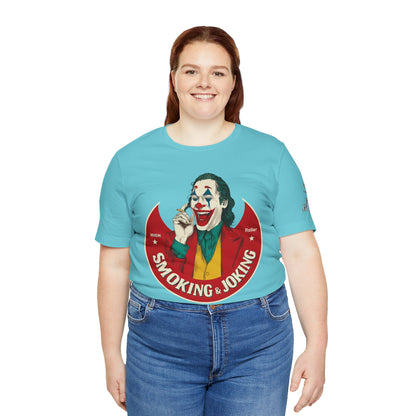 High Roller Villain T-Shirt - Premium Airlume Cotton Cannabis Joker Badge Art Tee