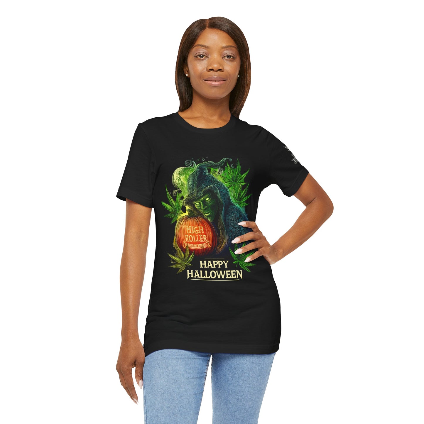 Cannabis Witch's Brew Halloween T-Shirt - Premium Spooky 420 Black Edition Apparel"