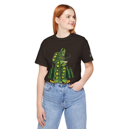 Cannabis Sasquatch Forest King T-Shirt - Premium Bigfoot 420 Lifestyle Apparel"