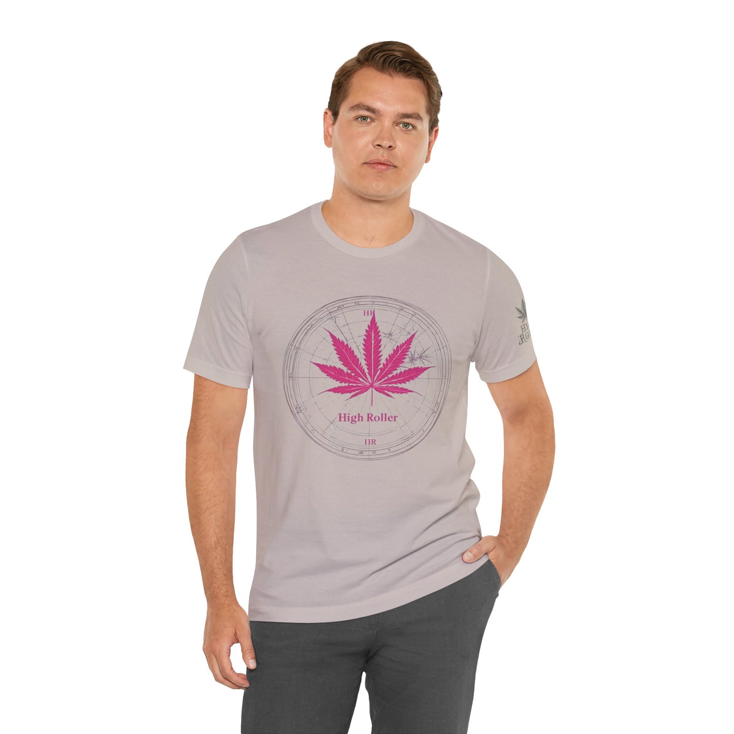 True North Tee - Premium Airlume Cotton Cannabis Culture Compass Navigation Art