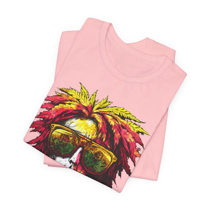 Rasta Cannabis Portrait Tee - Reggae Culture Art Design | High Roller