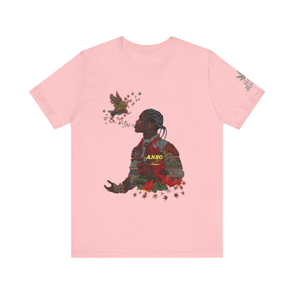 High Roller ANSO Freedom Eagle Cannabis T-Shirt - Premium 420 Artistic Double Exposure Urban Culture Liberation Apparel