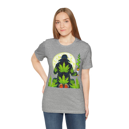 Luxury Gothic Cannabis Vampire T-Shirt - Premium Dark HIGH ROLLER Streetwear - Elevated Nocturnal 420 Fashion