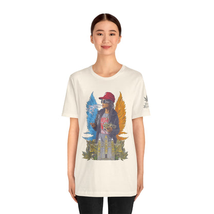 High Roller Golden Wings Money Cannabis T-Shirt - Premium 420 Hip-Hop Angel Street Culture Success Lifestyle Apparel