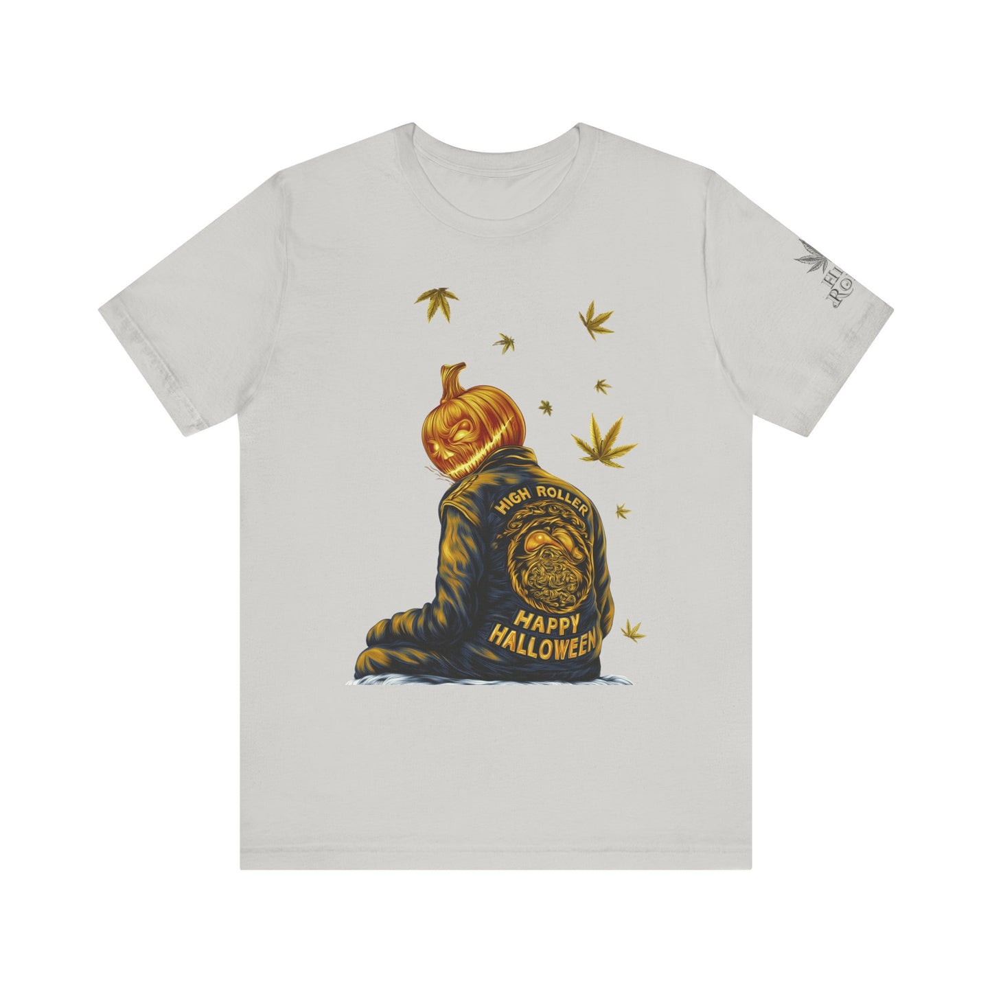 Pumpkin Head HIGH ROLLER Halloween T-Shirt - Premium Cannabis Culture Apparel