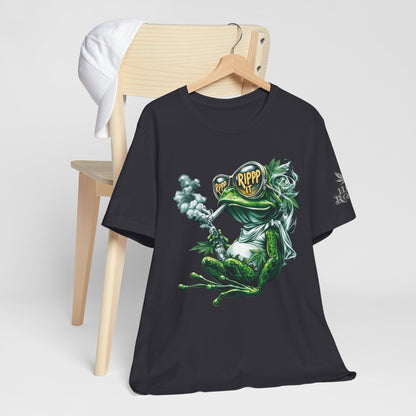 RIPPP IT Cosmic Frog Tee - Premium Airlume Cotton Cannabis Culture Streetwear