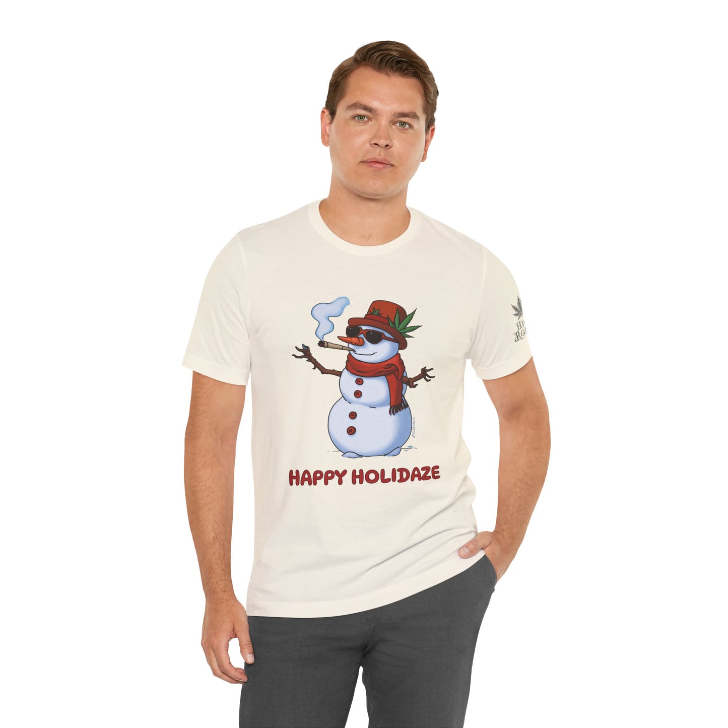 Happy Holidaze Premium Cannabis Christmas T-Shirt