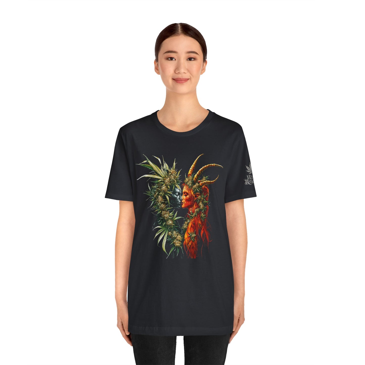 Sacred Union T-Shirt - Premium Airlume Cotton Cannabis Spirits Fantasy Art Tee