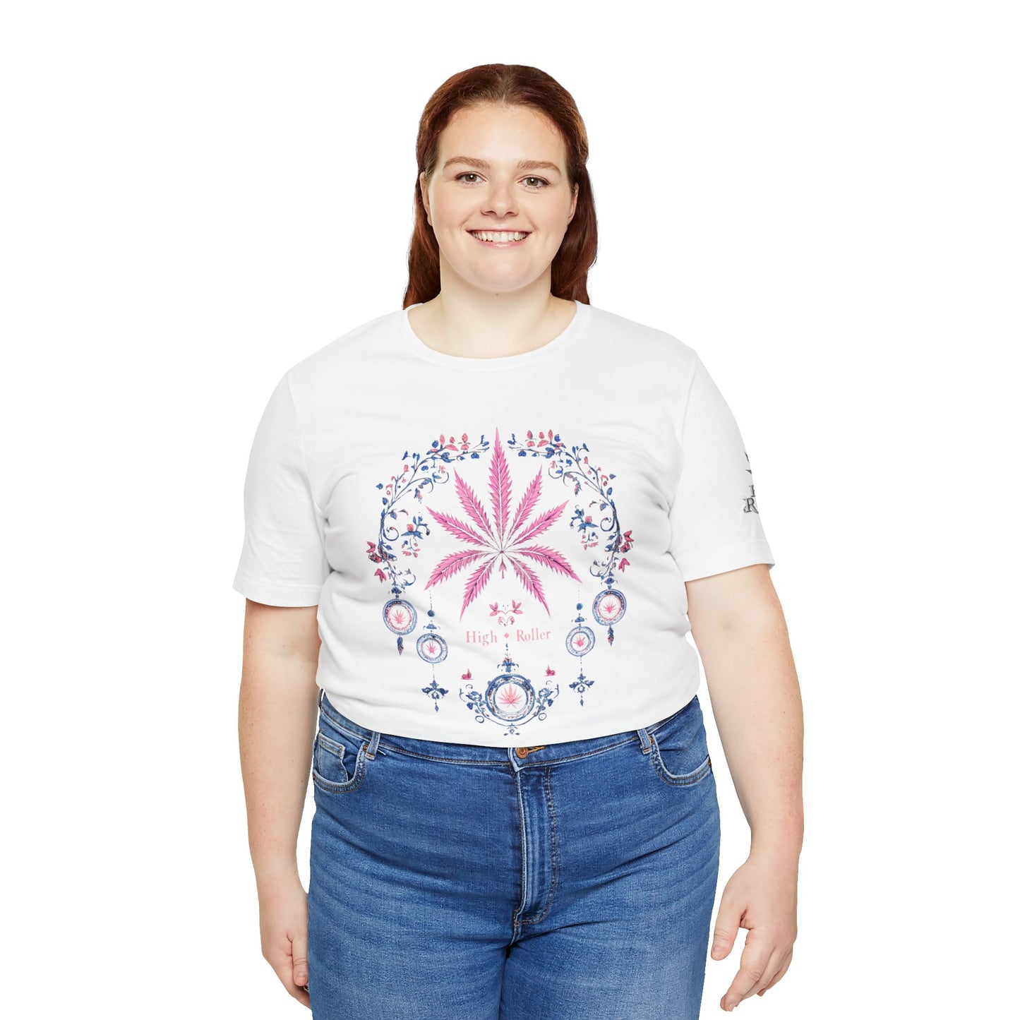 Bohemian Cannabis Mandala Tee - Floral Folk Art Design | High Roller