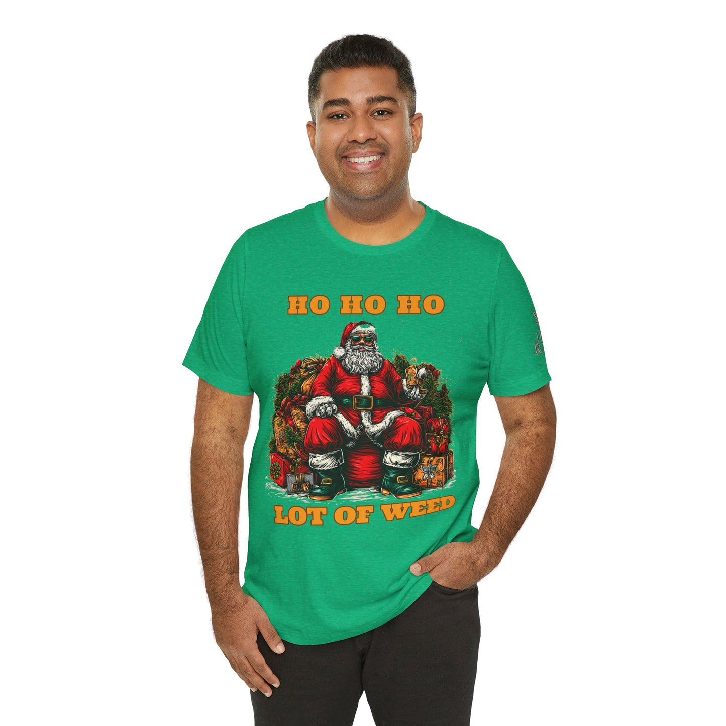 Ho Ho Ho Lot Of Weed Premium Cannabis Christmas T-Shirt