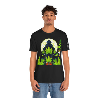 Luxury Gothic Cannabis Vampire T-Shirt - Premium Dark HIGH ROLLER Streetwear - Elevated Nocturnal 420 Fashion
