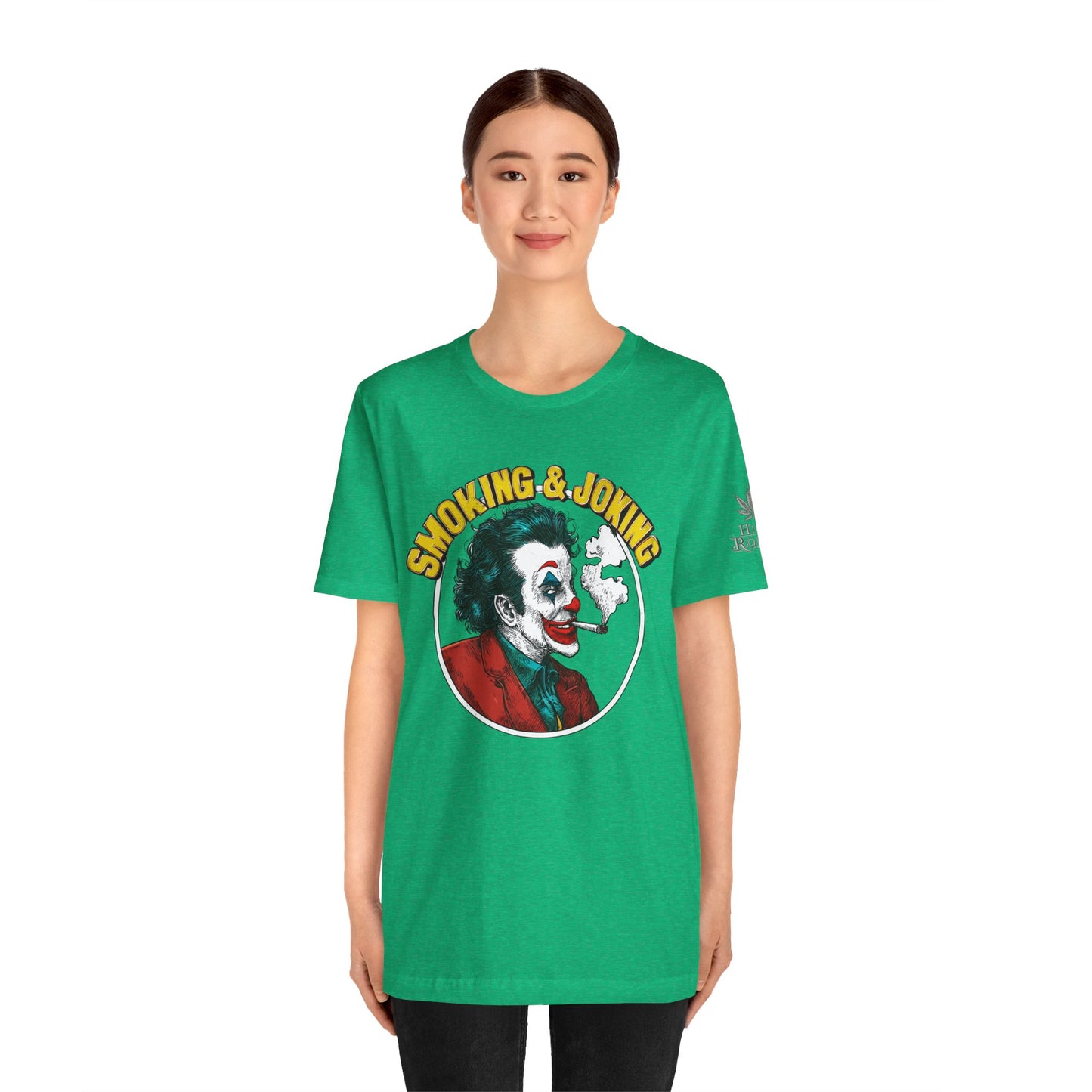 Smoking & Joking T-Shirt - Premium Airlume Cotton Cannabis Villain Pop Art Tee