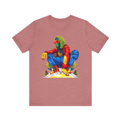 High Roller Rainbow Squat Cannabis T-Shirt - Premium 420 Psychedelic Street Art Colorful Lifestyle Statement Apparel"