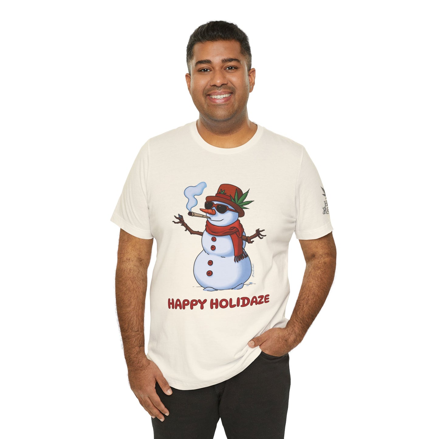 Happy Holidaze Premium Cannabis Christmas T-Shirt