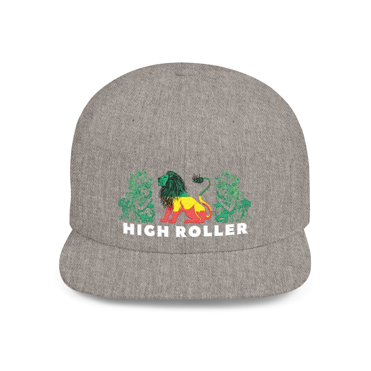HIGH ROLLER Rastafarian Lion Snapback Cap
