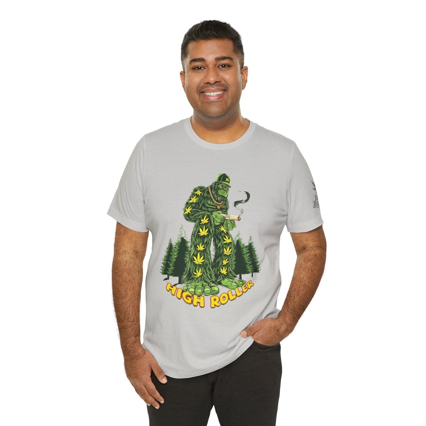 Cannabis Sasquatch Forest King T-Shirt - Premium Bigfoot 420 Lifestyle Apparel"