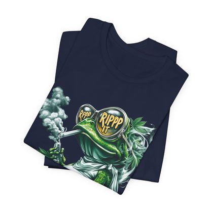 RIPPP IT Cosmic Frog Tee - Premium Airlume Cotton Cannabis Culture Streetwear