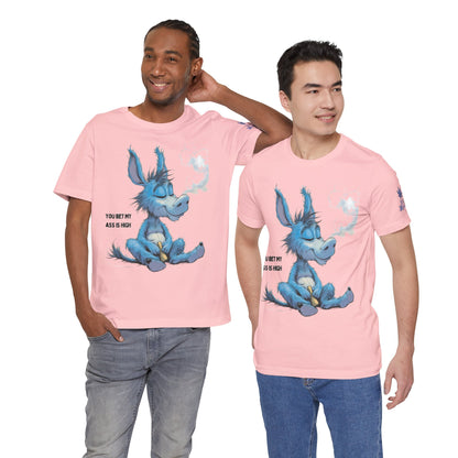 Blue Donkey Tee - Premium Airlume Cotton Cannabis Culture Humor Cartoon Art