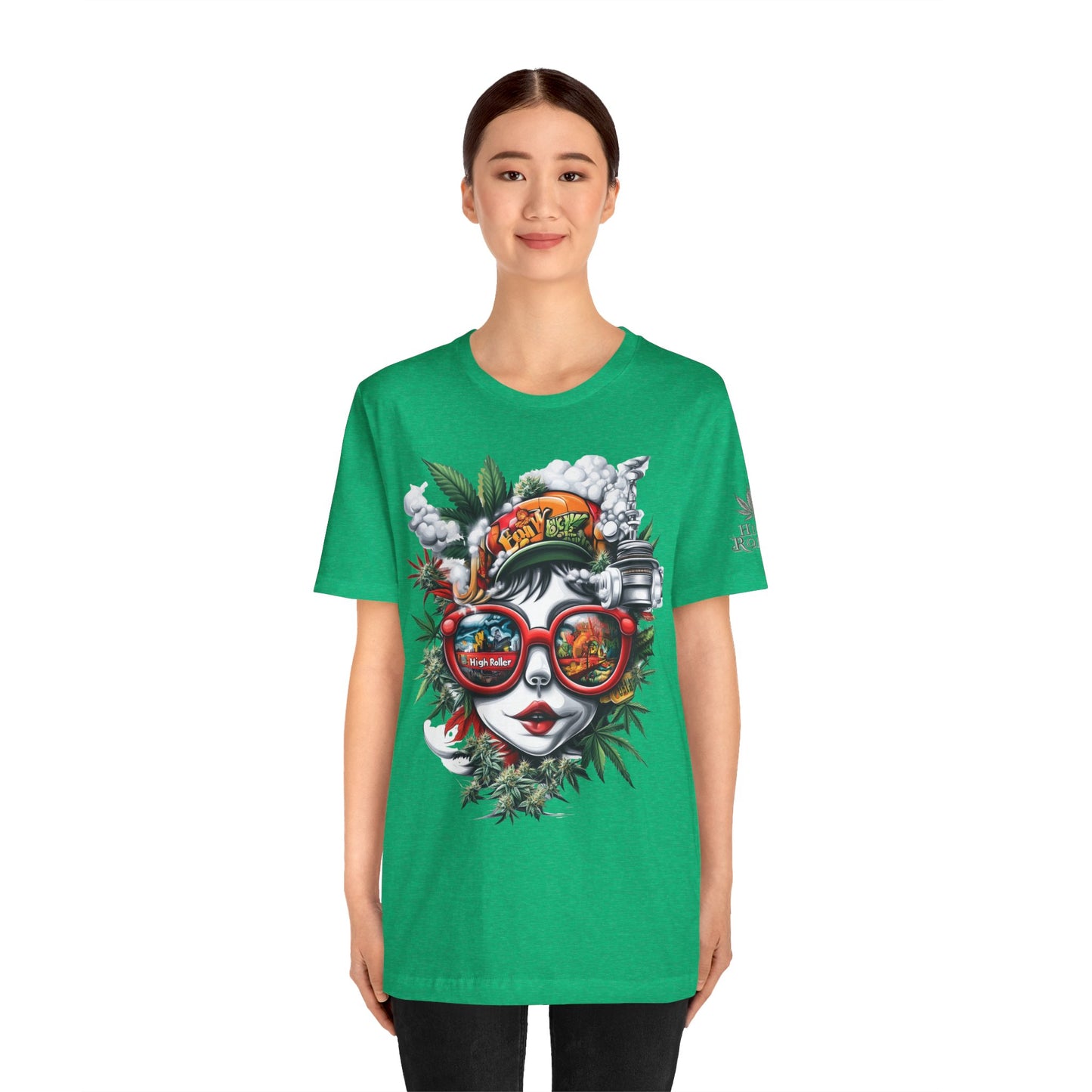 Vision Quest T-Shirt - Premium Airlume Cotton Cannabis Goddess Psychedelic Art Tee