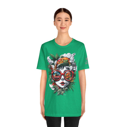 Vision Quest T-Shirt - Premium Airlume Cotton Cannabis Goddess Psychedelic Art Tee