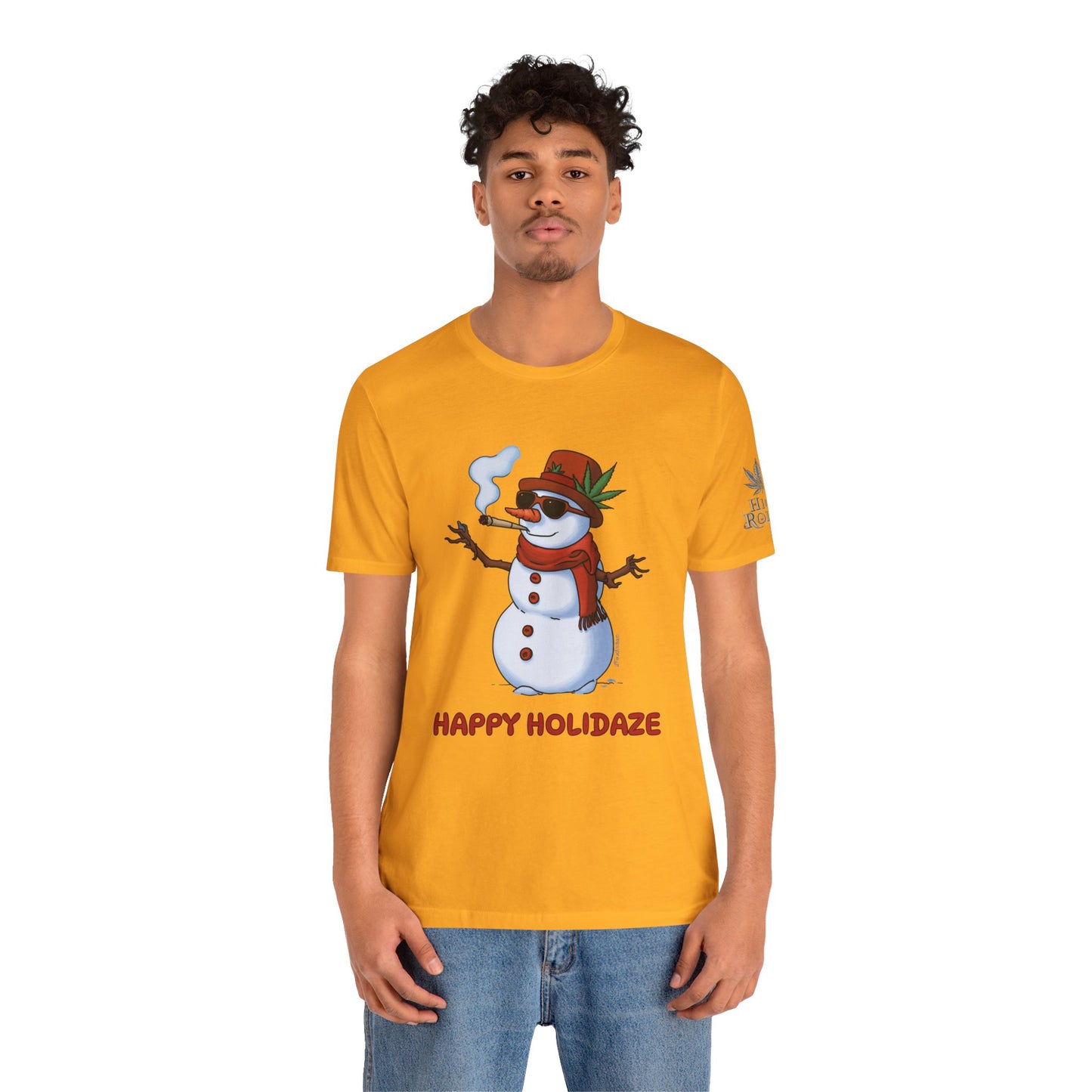 Happy Holidaze Premium Cannabis Christmas T-Shirt