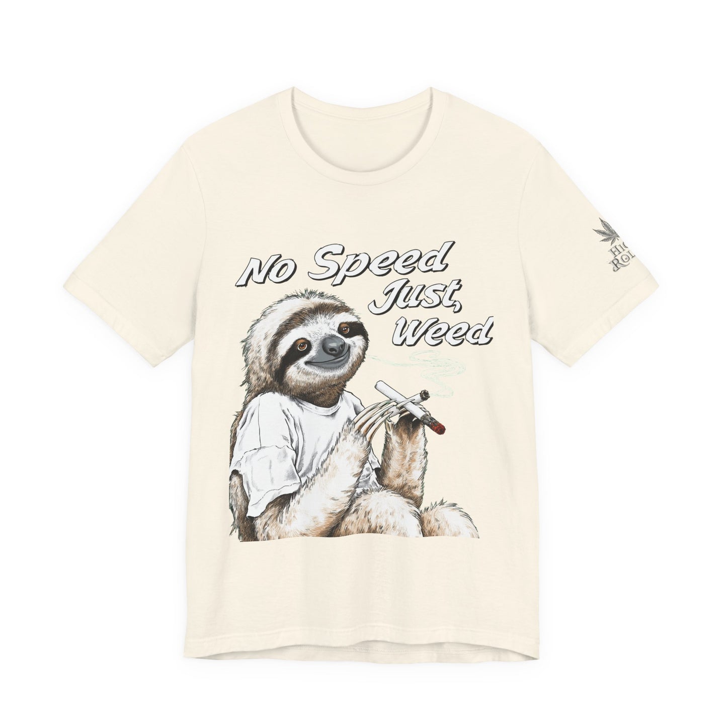 Slow Motion Tee - Premium Airlume Cotton Cannabis Culture Sloth Humor Art