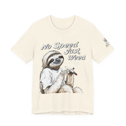 Slow Motion Tee - Premium Airlume Cotton Cannabis Culture Sloth Humor Art