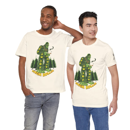 Cannabis Sasquatch Forest King T-Shirt - Premium Bigfoot 420 Lifestyle Apparel"