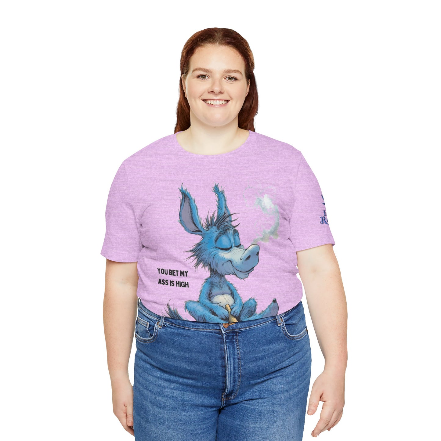 Blue Donkey Tee - Premium Airlume Cotton Cannabis Culture Humor Cartoon Art