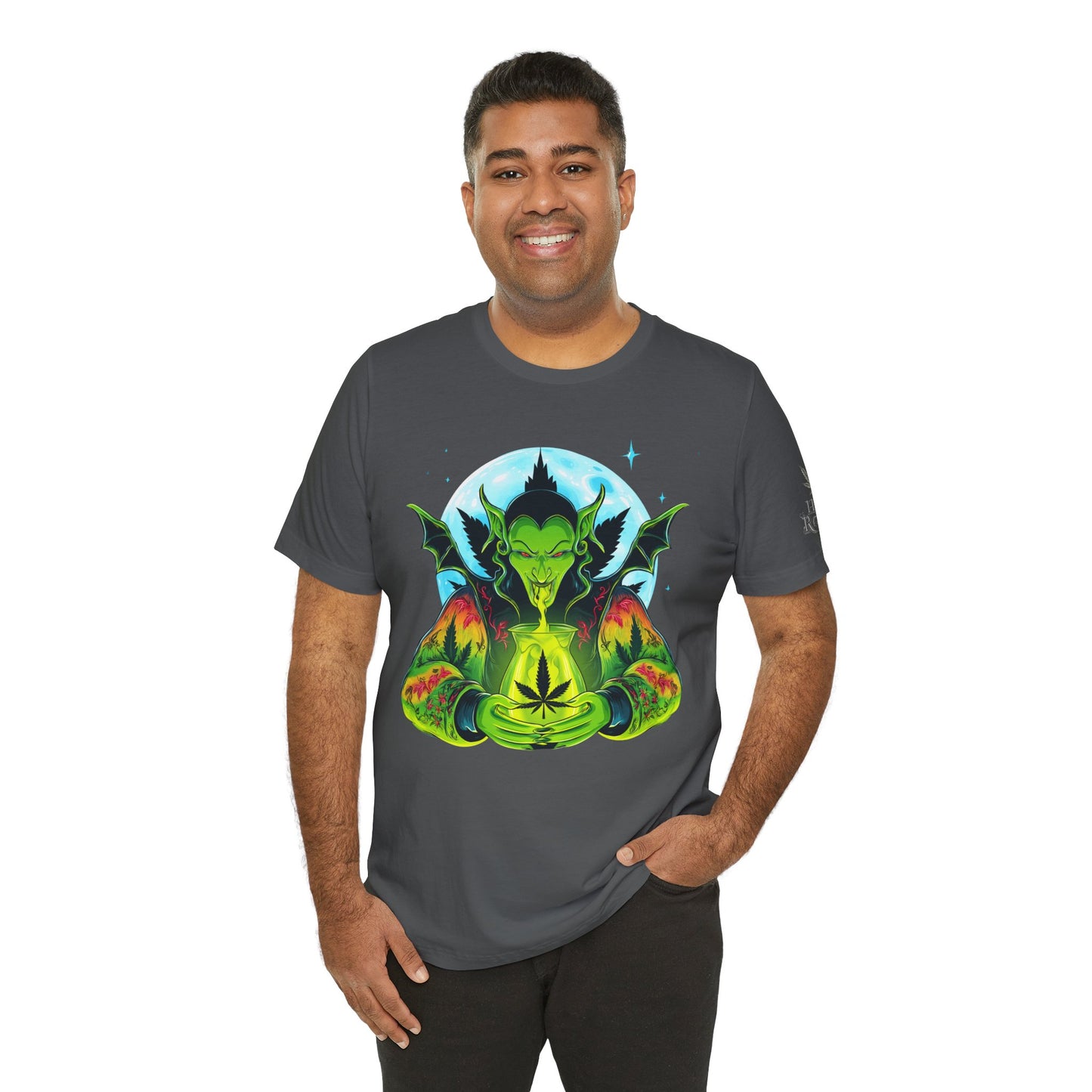 Mystic Dragon Guardian Cannabis Meditation T-Shirt - Premium Psychedelic 420 Apparel
