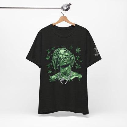 Elevated Vision Green Dream Tee - Premium Airlume Cotton Cannabis Culture Art
