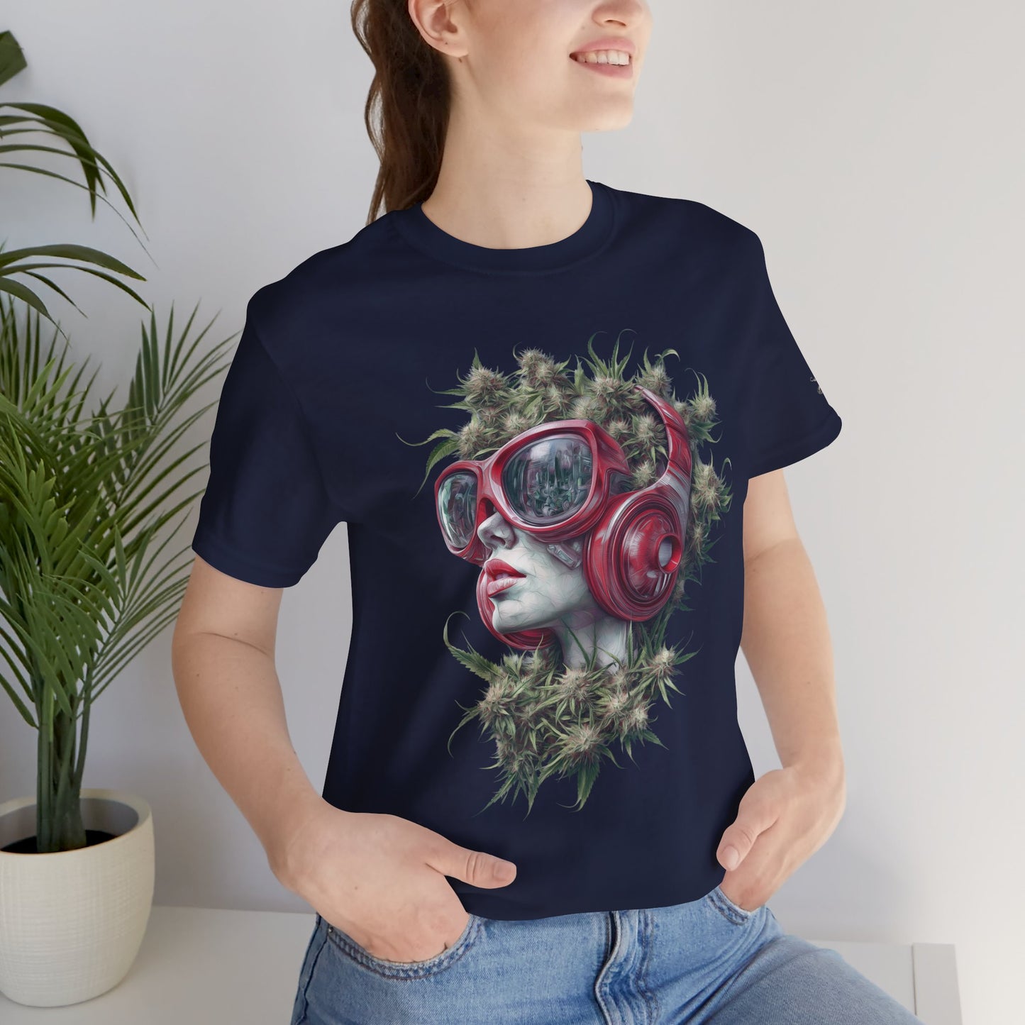 CANNABIS GODDESS TECH™ | PREMIUM FUTURISTIC ART TEE