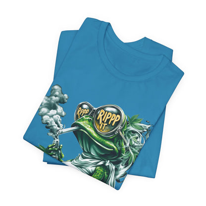 RIPPP IT Cosmic Frog Tee - Premium Airlume Cotton Cannabis Culture Streetwear