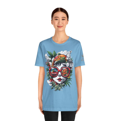 Vision Quest T-Shirt - Premium Airlume Cotton Cannabis Goddess Psychedelic Art Tee