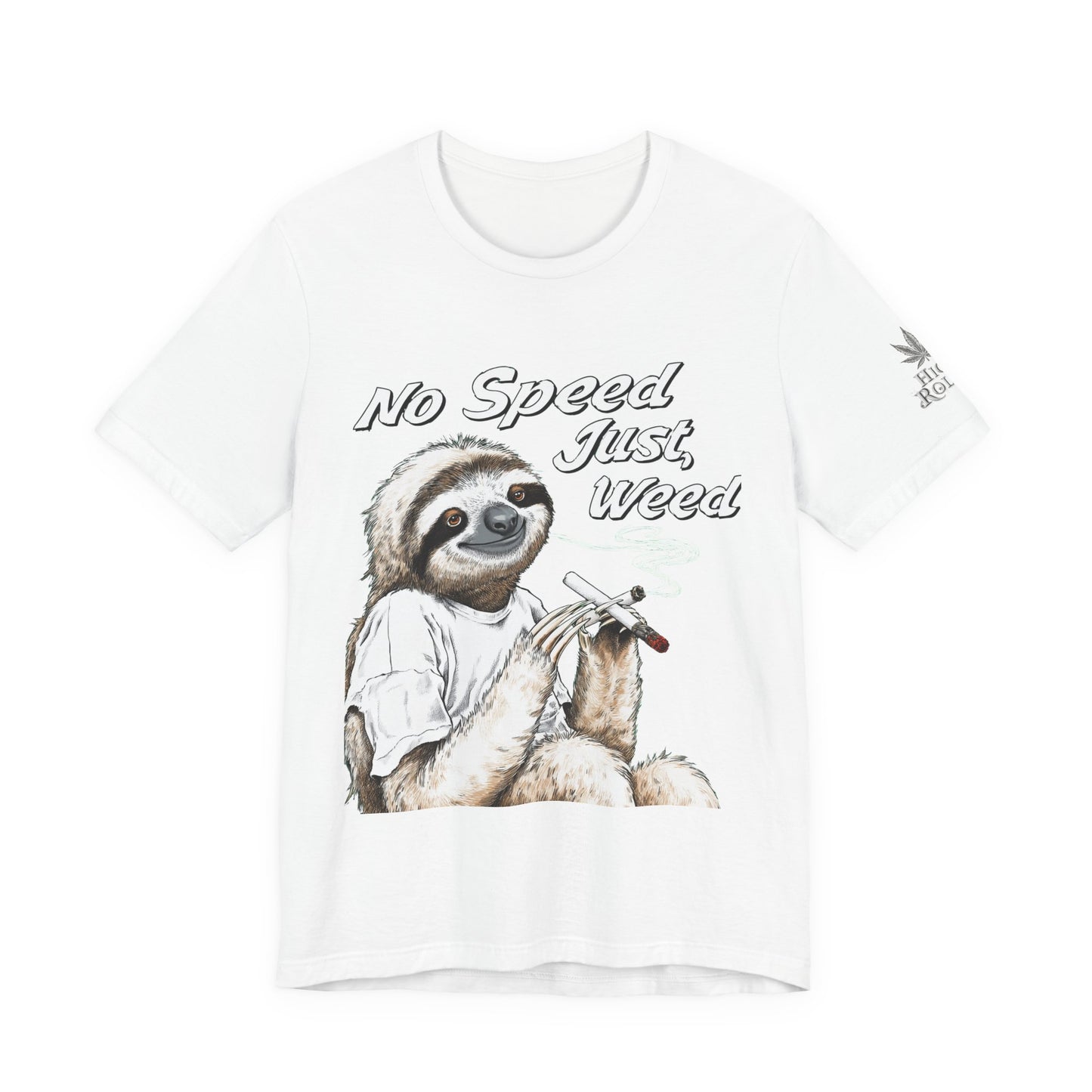 Slow Motion Tee - Premium Airlume Cotton Cannabis Culture Sloth Humor Art