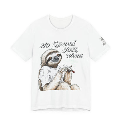Slow Motion Tee - Premium Airlume Cotton Cannabis Culture Sloth Humor Art