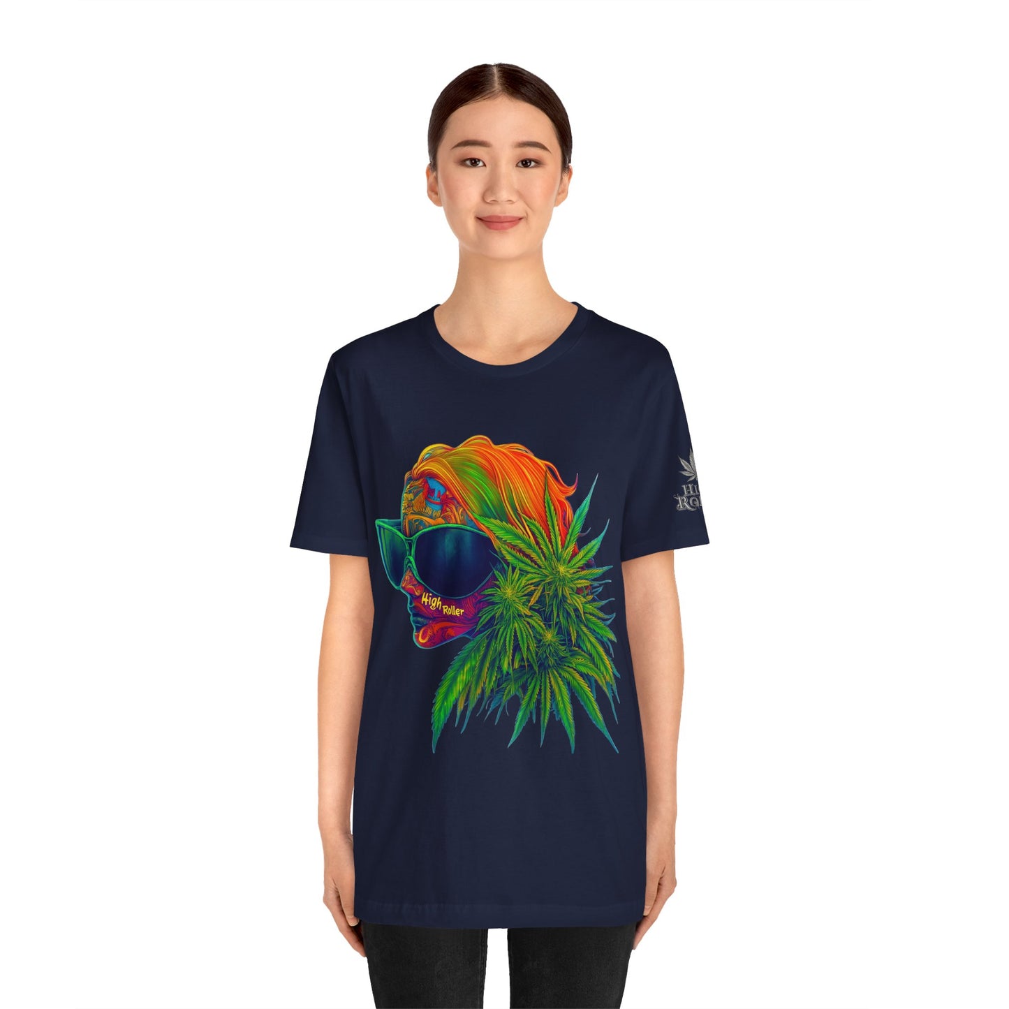 Neon Dreams Tee - Premium Airlume Cotton Cannabis Culture Psychedelic Profile Art