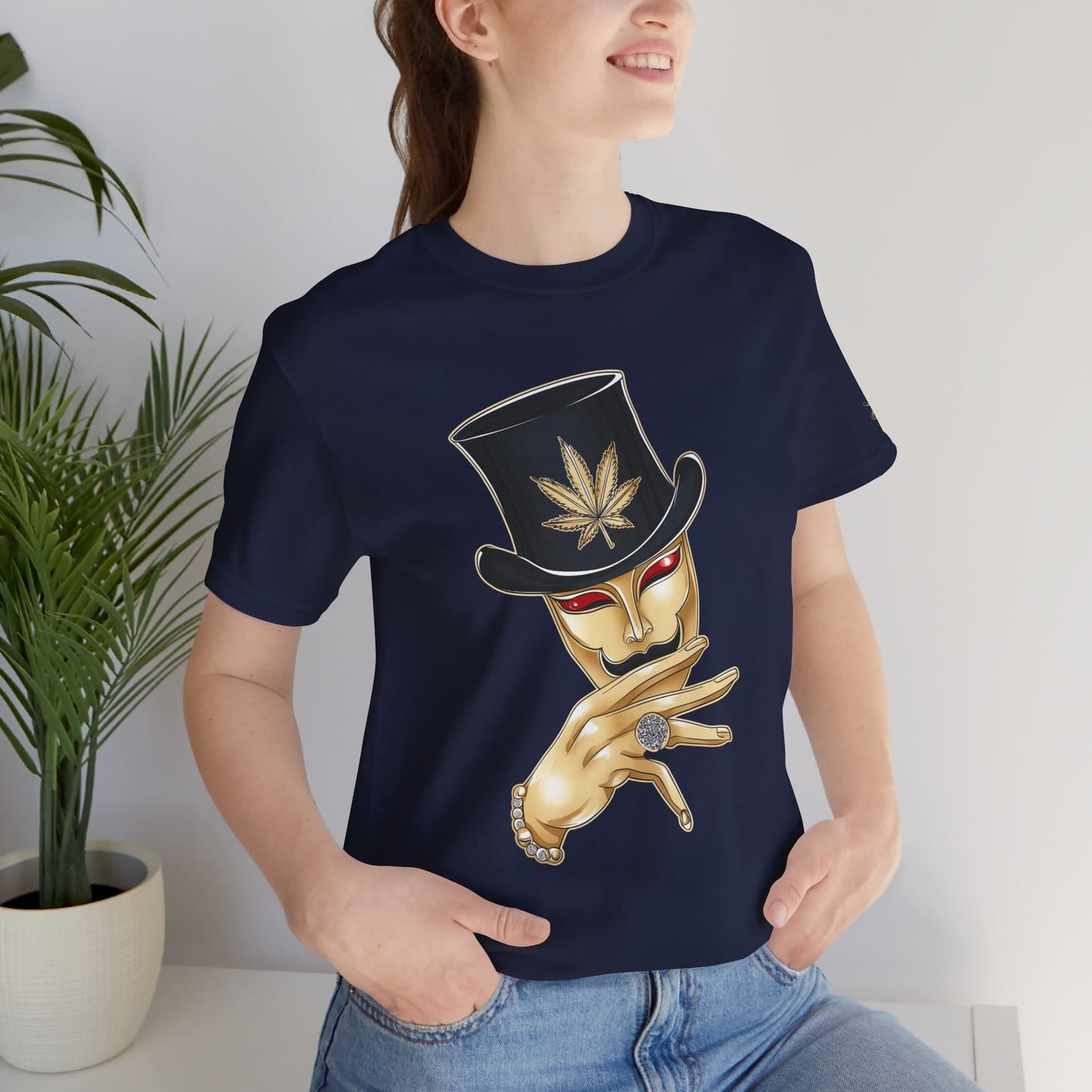 Golden Touch T-Shirt - Premium Airlume Cotton Cannabis Luxury Boss Art Tee