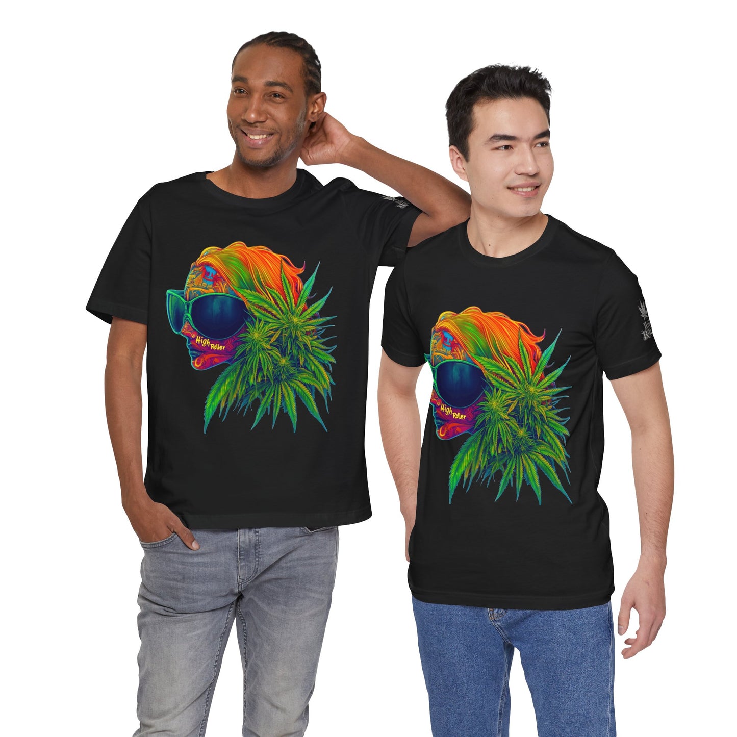 Neon Dreams Tee - Premium Airlume Cotton Cannabis Culture Psychedelic Profile Art