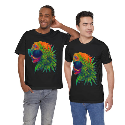 Neon Dreams Tee - Premium Airlume Cotton Cannabis Culture Psychedelic Profile Art
