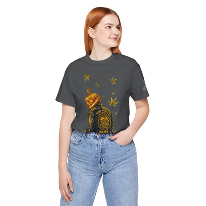 Pumpkin Head HIGH ROLLER Halloween T-Shirt - Premium Cannabis Culture Apparel